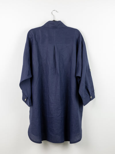 Bali Oversize linen shirt Navy